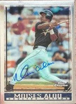 Moises Alou Signed 1998 Topps Chrome Baseball Card - Houston Astros