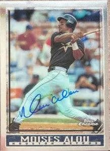 Moises Alou Signed 1998 Topps Chrome Baseball Card - Houston Astros