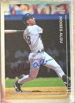 Moises Alou Signed 1999 Topps Chrome Baseball Card - Houston Astros