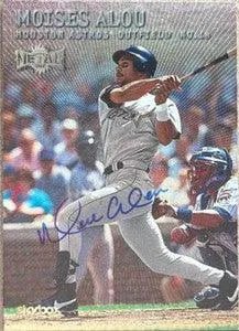 Moises Alou Signed 2000 Metal Baseball Card - Houston Astros