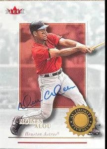Moises Alou Signed 2001 Fleer Authority Baseball Card - Houston Astros