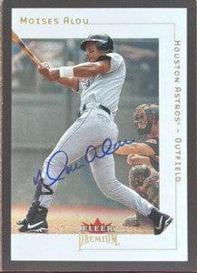 Moises Alou Signed 2001 Fleer Premium Baseball Card - Houston Astros - PastPros