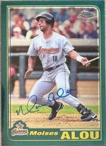 Moises Alou Signed 2001 Topps Chrome Baseball Card - Houston Astros