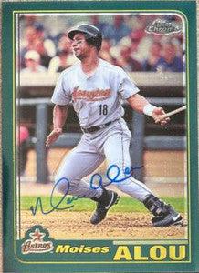 Moises Alou Signed 2001 Topps Chrome Baseball Card - Houston Astros - PastPros