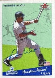 Moises Alou Signed 2002 Fleer Tradition Baseball Card - Houston Astros