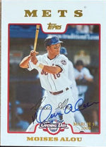 Moises Alou Signed 2008 Topps Opening Day (White) Baseball Card - New York Mets