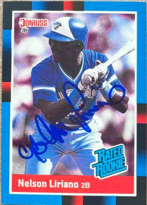 Nelson Liriano Signed 1988 Donruss Baseball Card - Toronto Blue Jays