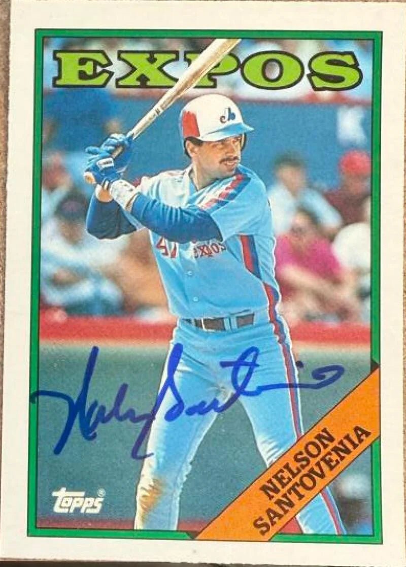 Nelson Santovenia Autographed 1988 Topps Traded Baseball Card - Montreal Expos #102T XRC