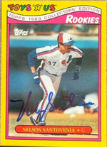 Nelson Santovenia Autographed 1989 Topps Toys "R" Us Rookies Baseball Card - Montreal Expos #25