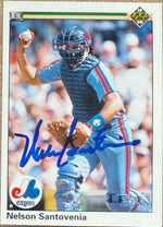 Nelson Santovenia Autographed 1990 Upper Deck Baseball Card - Montreal Expos #432