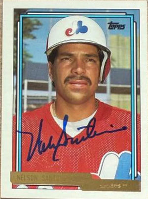 Nelson Santovenia Autographed 1992 Topps Gold Baseball Card - Montreal Expos #732