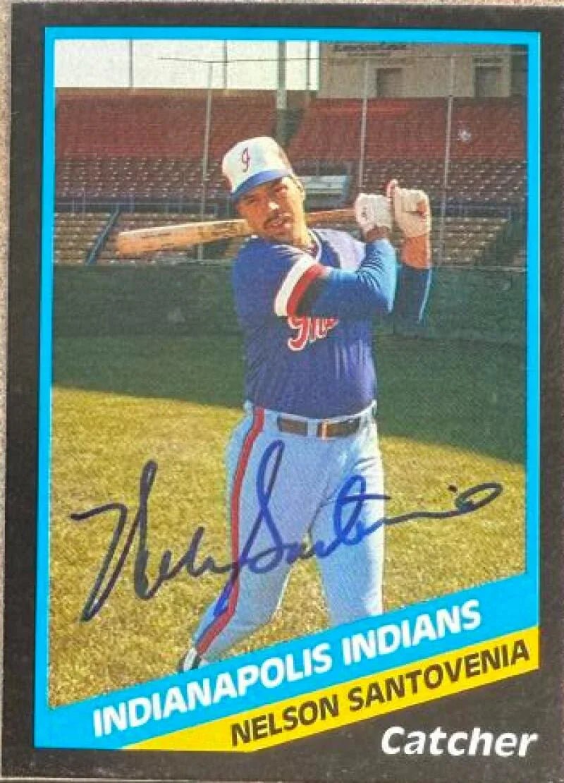 Nelson Santovenia Signed 1988 CMC Baseball Card - Indianapolis Indians #18