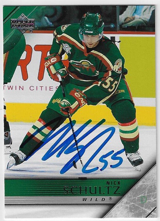 Nick Schultz Signed 2005-06 Upper Deck Hockey Card - Minnesota Wild