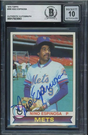 Nino Espinosa Signed 1979 Topps Baseball Card - New York Mets - Beckett Authentication