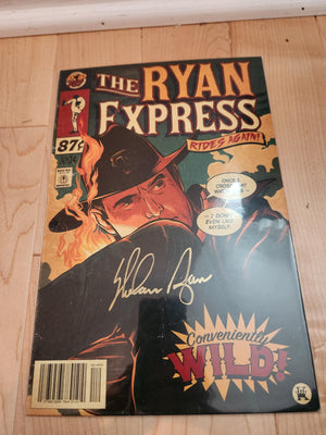 Nolan Ryan "The Ryan Express Rides Again" Pop Fly Pop Shop Print #100 – Signed by Nolan Ryan & Daniel Jacob Horine - PastPros