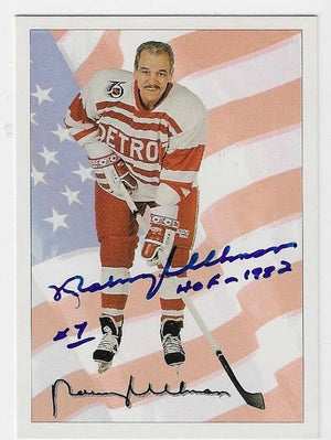 Norm Ullman Signed 1991 - 92 Ultimate Original Six Hockey Card - Detroit Red Wings - PastPros