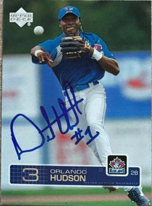 Orlando Hudson Signed 2003 Upper Deck Baseball Card - Toronto Blue Jays