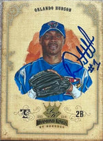 Orlando Hudson Signed 2004 Donruss Diamond Kings Baseball Card - Toronto Blue Jays