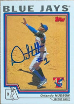 Orlando Hudson Signed 2004 Topps Baseball Card - Toronto Blue Jays