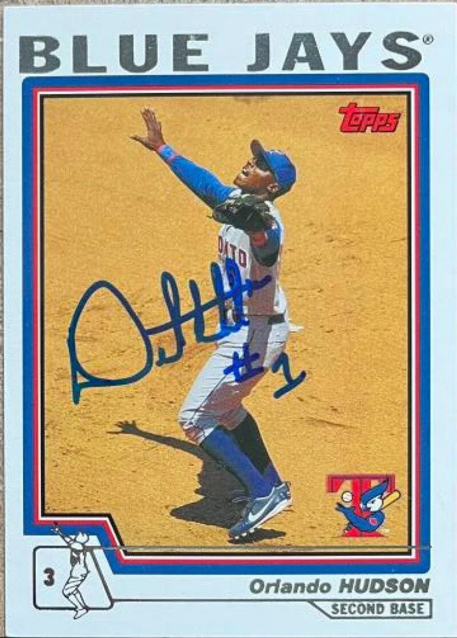 Orlando Hudson Signed 2004 Topps Baseball Card - Toronto Blue Jays