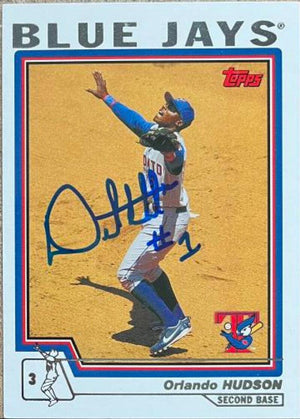 Orlando Hudson Signed 2004 Topps Baseball Card - Toronto Blue Jays - PastPros