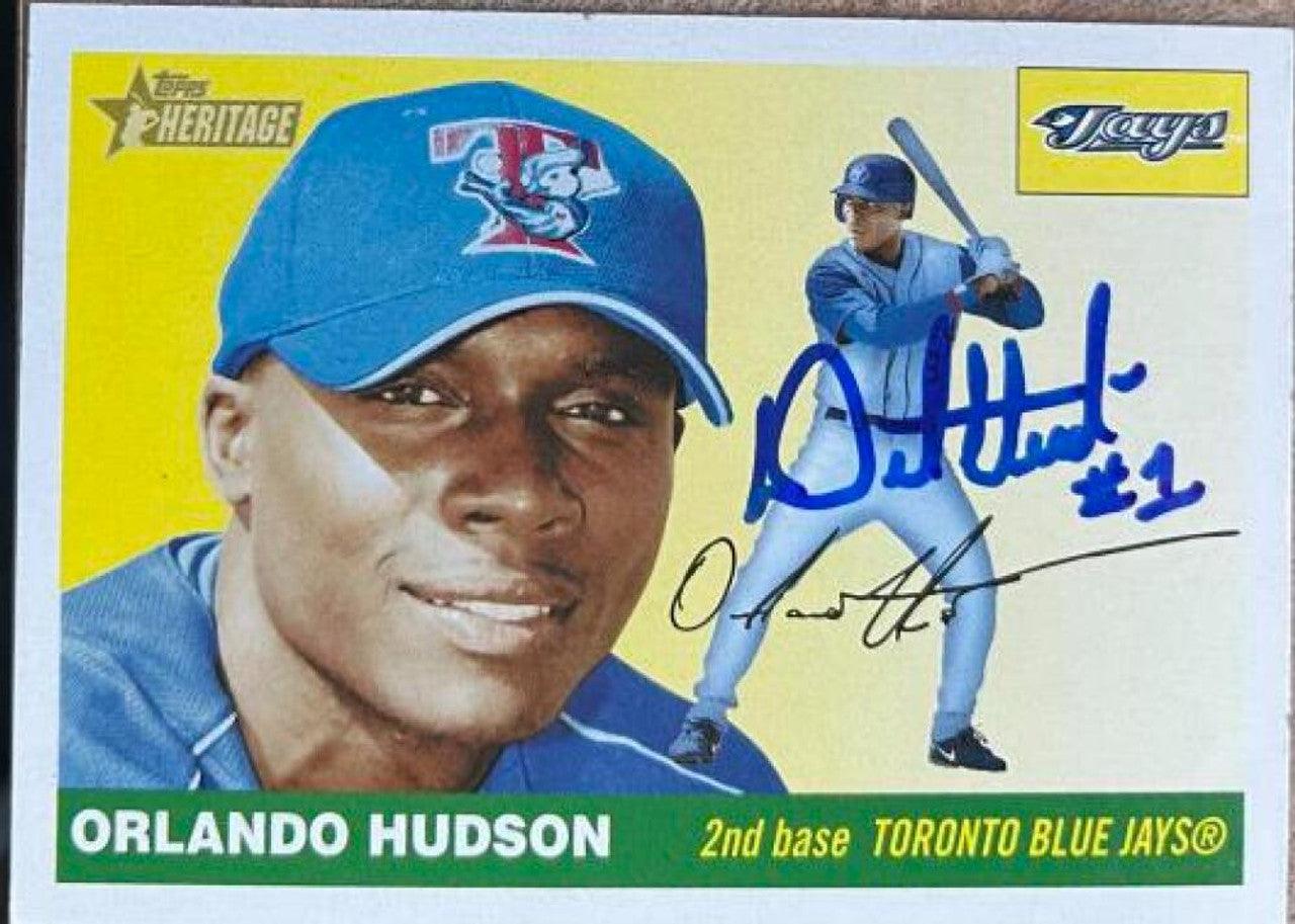 Orlando Hudson Signed 2004 Topps Heritage Baseball Card - Toronto Blue Jays - PastPros