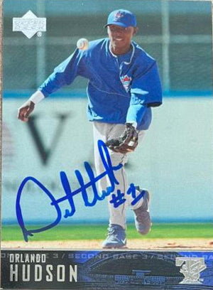 Orlando Hudson Signed 2004 Upper Deck Baseball Card - Toronto Blue Jays - PastPros