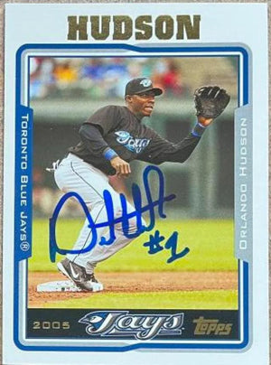 Orlando Hudson Signed 2005 Topps Baseball Card - Toronto Blue Jays