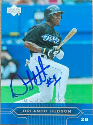 Orlando Hudson Signed 2005 Upper Deck Baseball Card - Toronto Blue Jays - PastPros