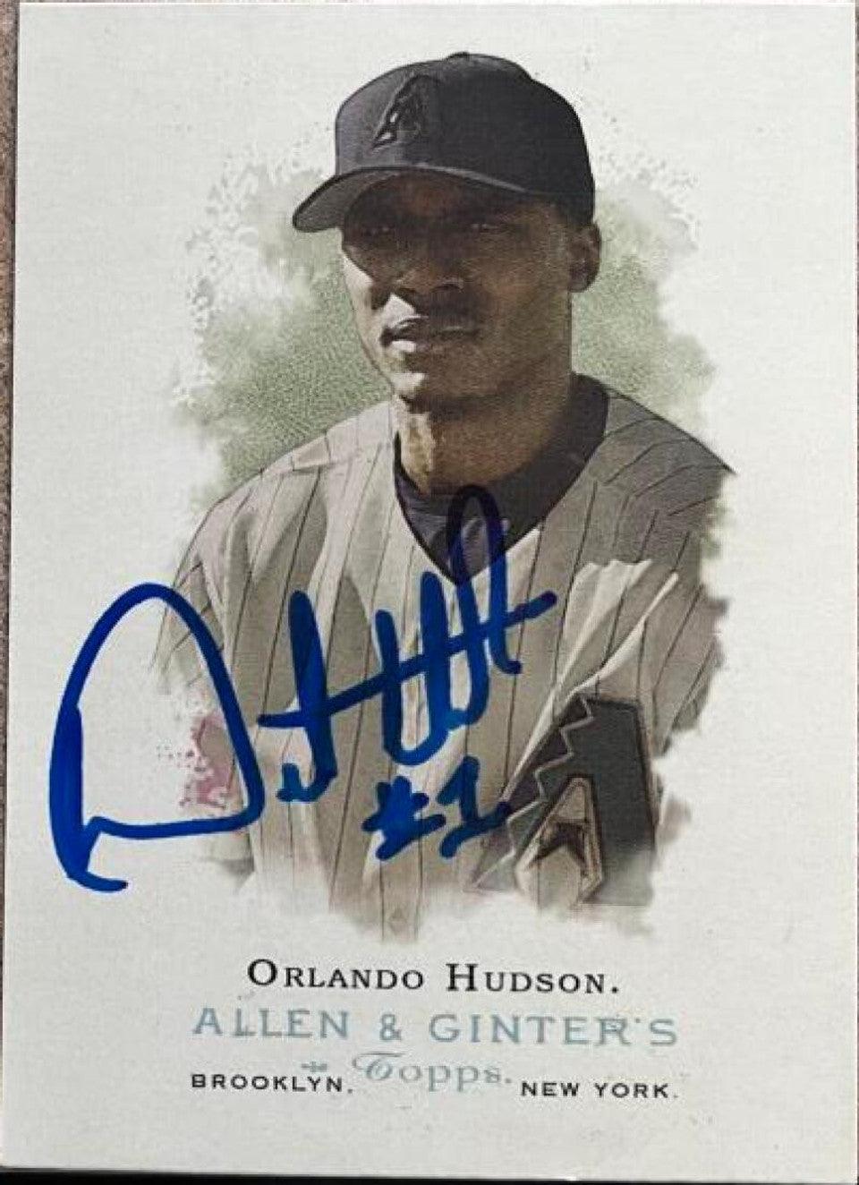 Orlando Hudson Signed 2006 Allen & Ginter Baseball Card - Arizona Diamondbacks - PastPros
