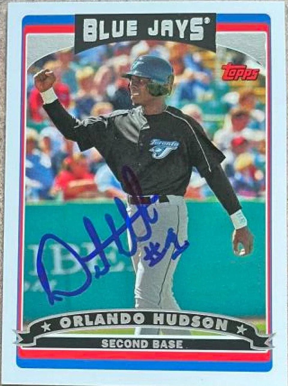 Orlando Hudson Signed 2006 Topps Baseball Card - Toronto Blue Jays #209