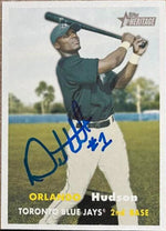 Orlando Hudson Signed 2006 Topps Heritage Baseball Card - Toronto Blue Jays