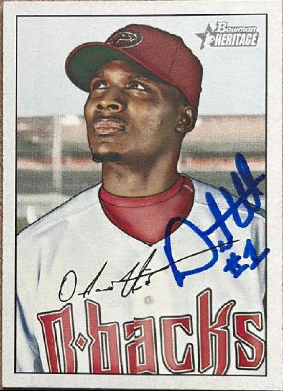 Orlando Hudson Signed 2007 Bowman Heritage Baseball Card - Arizona Diamondbacks