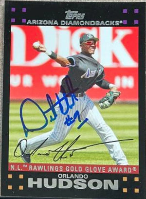 Orlando Hudson Signed 2007 Topps Baseball Card - Arizona Diamondbacks #299 - PastPros