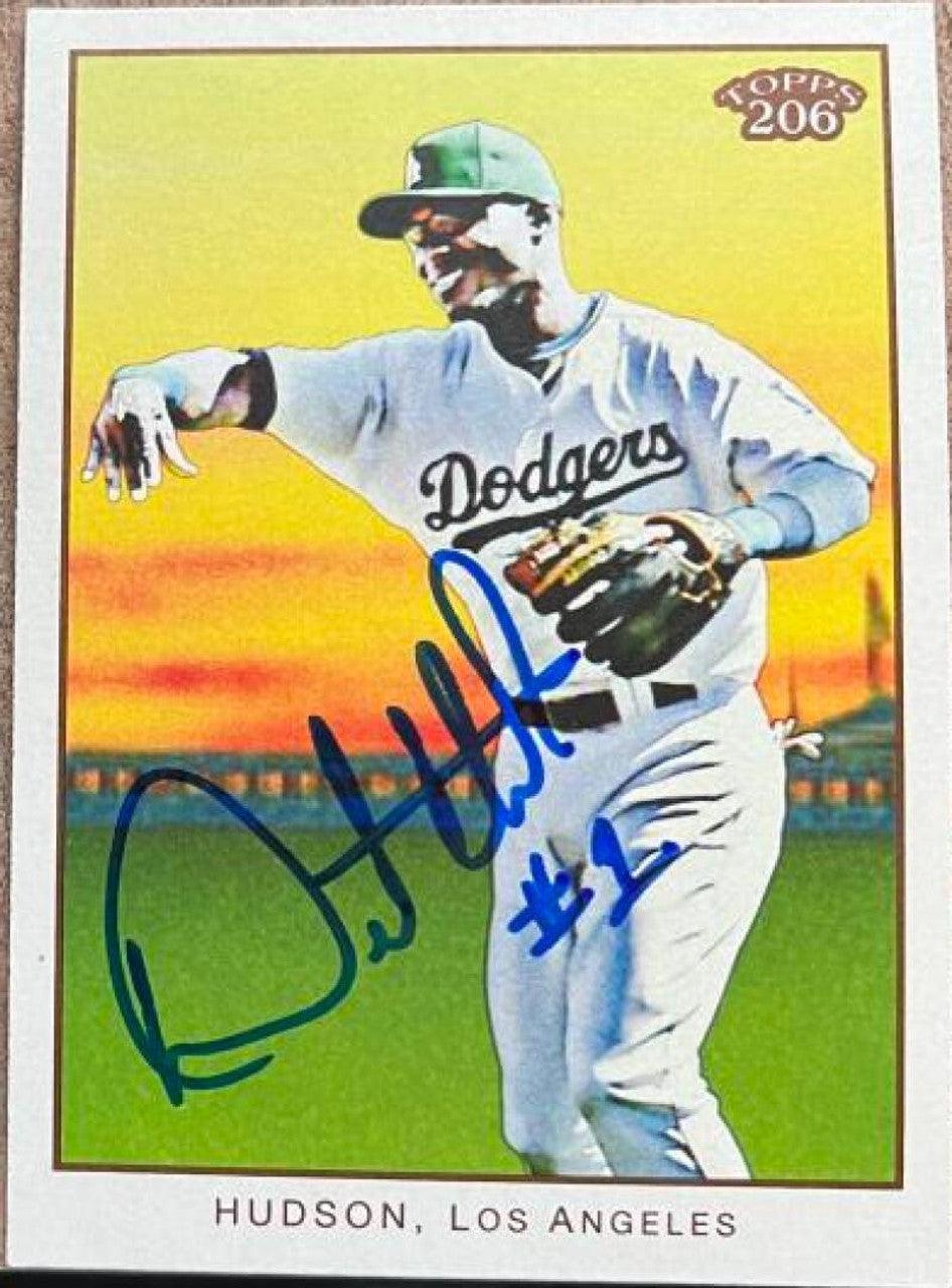 Orlando Hudson Signed 2009 Topps 206 Baseball Card - Oakland A's - PastPros