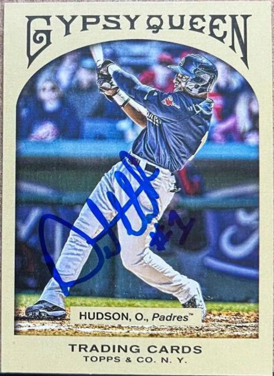 Orlando Hudson Signed 2011 Gypsy Queen Baseball Card - San Diego Padres