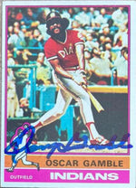 Oscar Gamble Signed 1976 Topps Baseball Card - Cleveland Indians - PastPros