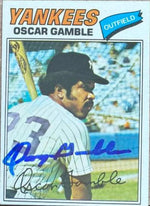 Oscar Gamble Signed 1977 Topps Baseball Card - New York Yankees - PastPros