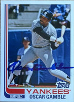 Oscar Gamble Signed 2012 Topps Archives Baseball Card - New York Yankees