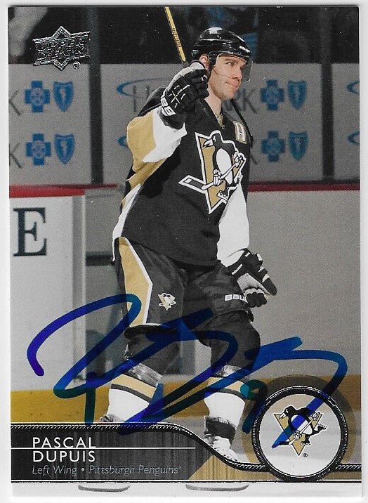 Pascal Dupuis Signed 2014 - 15 Upper Deck Hockey Card - Pittsburgh Penguins - PastPros