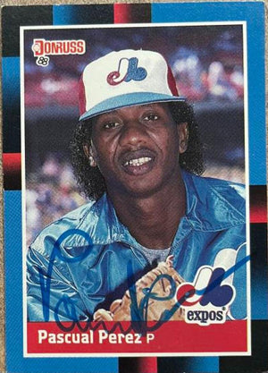 Pascual Perez Signed 1988 Donruss Baseball Card - Montreal Expos - PastPros