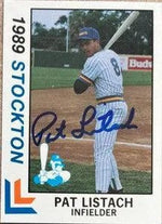 Pat Listach Signed 1989 Best Baseball Card - Stockton Ports