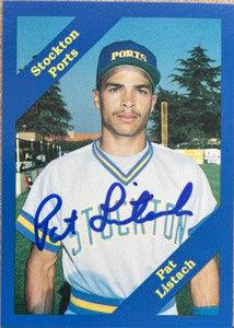 Pat Listach Signed 1989 Cal League Baseball Card - Stockton Ports - PastPros