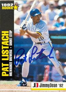 Pat Listach Signed 1992 Jimmy Dean Rookie Stars Baseball Card - Milwaukee Brewers - PastPros