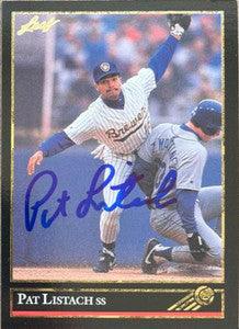 Pat Listach Signed 1992 Leaf Black Gold Baseball Card - Milwaukee Brewers - PastPros