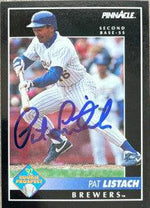 Pat Listach Signed 1992 Pinnacle Baseball Card - Milwaukee Brewers - PastPros