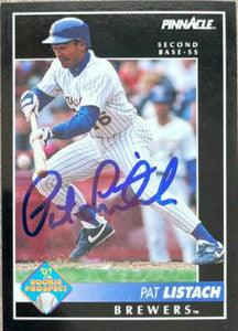 Pat Listach Signed 1992 Pinnacle Baseball Card - Milwaukee Brewers - PastPros