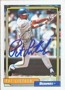 Pat Listach Signed 1992 Topps Baseball Card - Milwaukee Brewers - PastPros