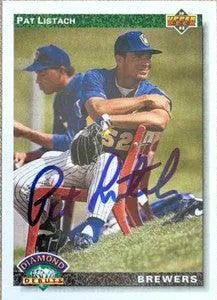 Pat Listach Signed 1992 Upper Deck Baseball Card - Milwaukee Brewers