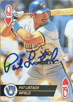 Pat Listach Signed 1993 Bicycle Aces Baseball Card - Milwaukee Brewers